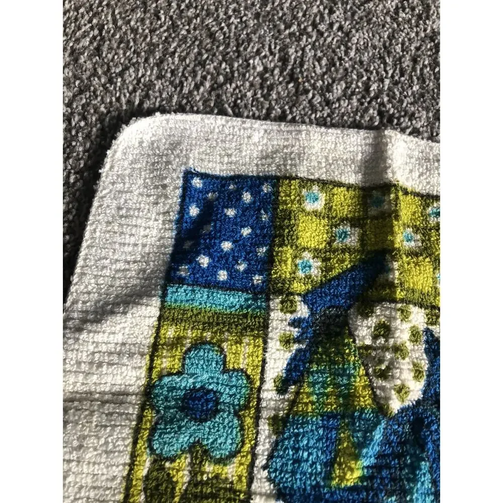 VTG MCM Cannon 1960’s Set Of 2 Washcloths- Roosters Floral RARE! Look Unused